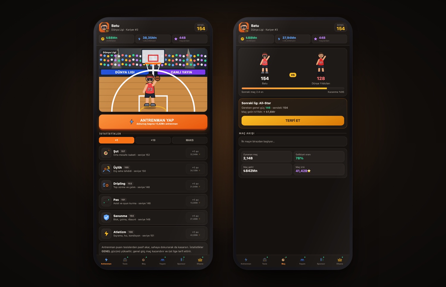 Hoop Legend idle basketbol kariyer oyunu