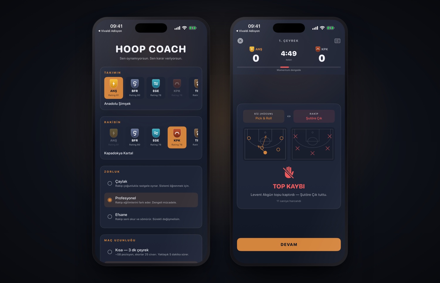 Saha Koçu basketbol taktik oyunu